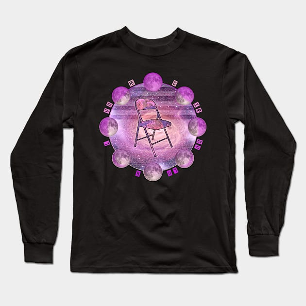 Lunar Phases - ChairDrobe Space Long Sleeve T-Shirt by Chair